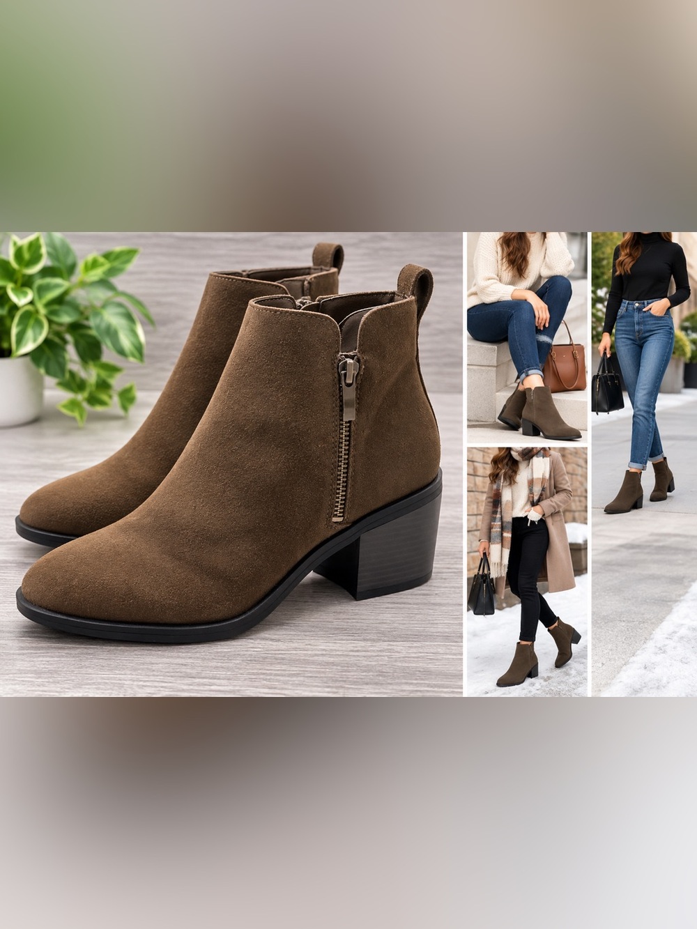Steven Madden Women’s Size 11 M Brown Suede Side-Zip Ankle Boots